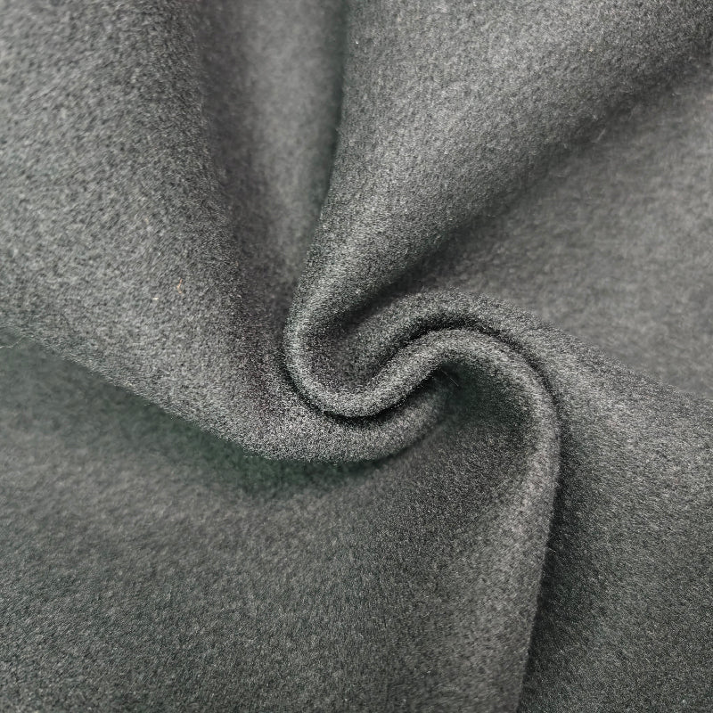 Collarless longline coat with dropped sleeves and an open front