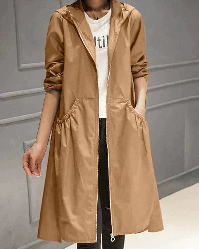 Women's Raincoat in Light Brown