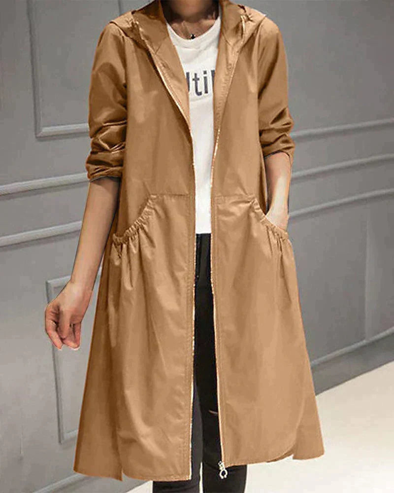 Women's Trench Coat in Light Brown