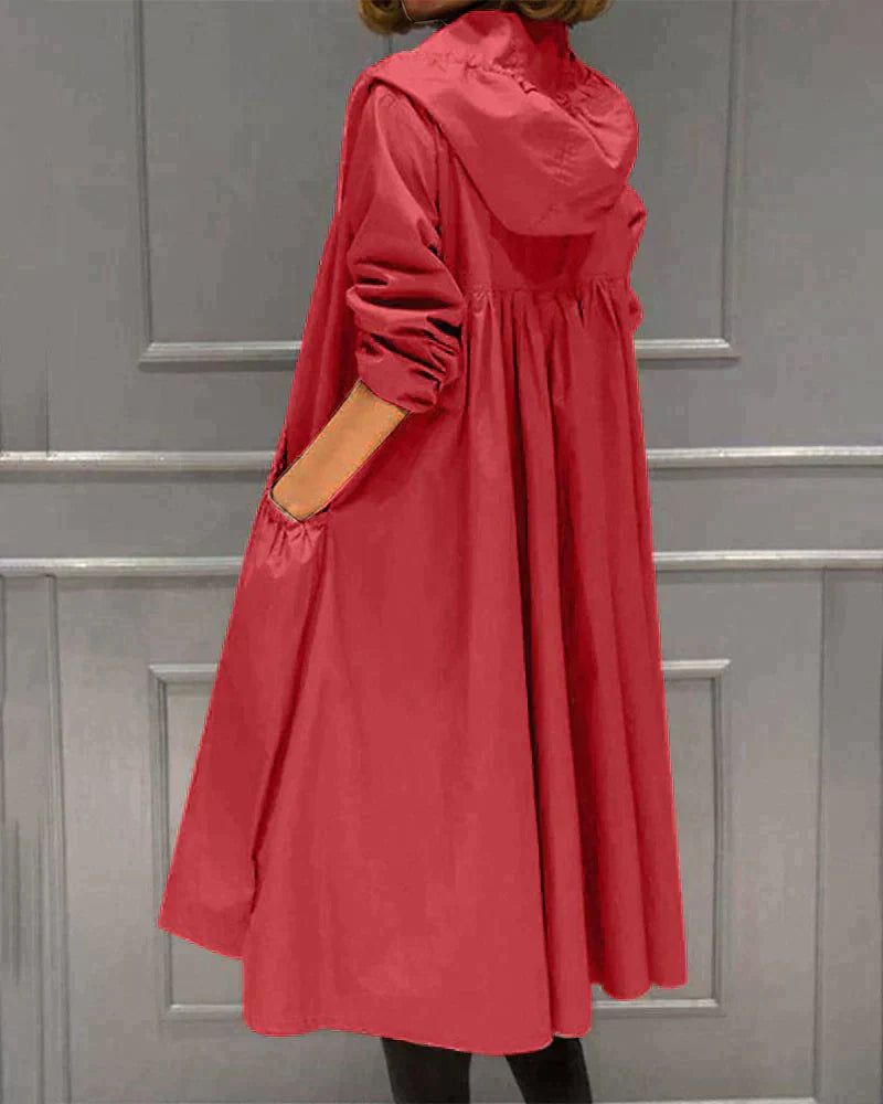 Women's Trench Coat in Red