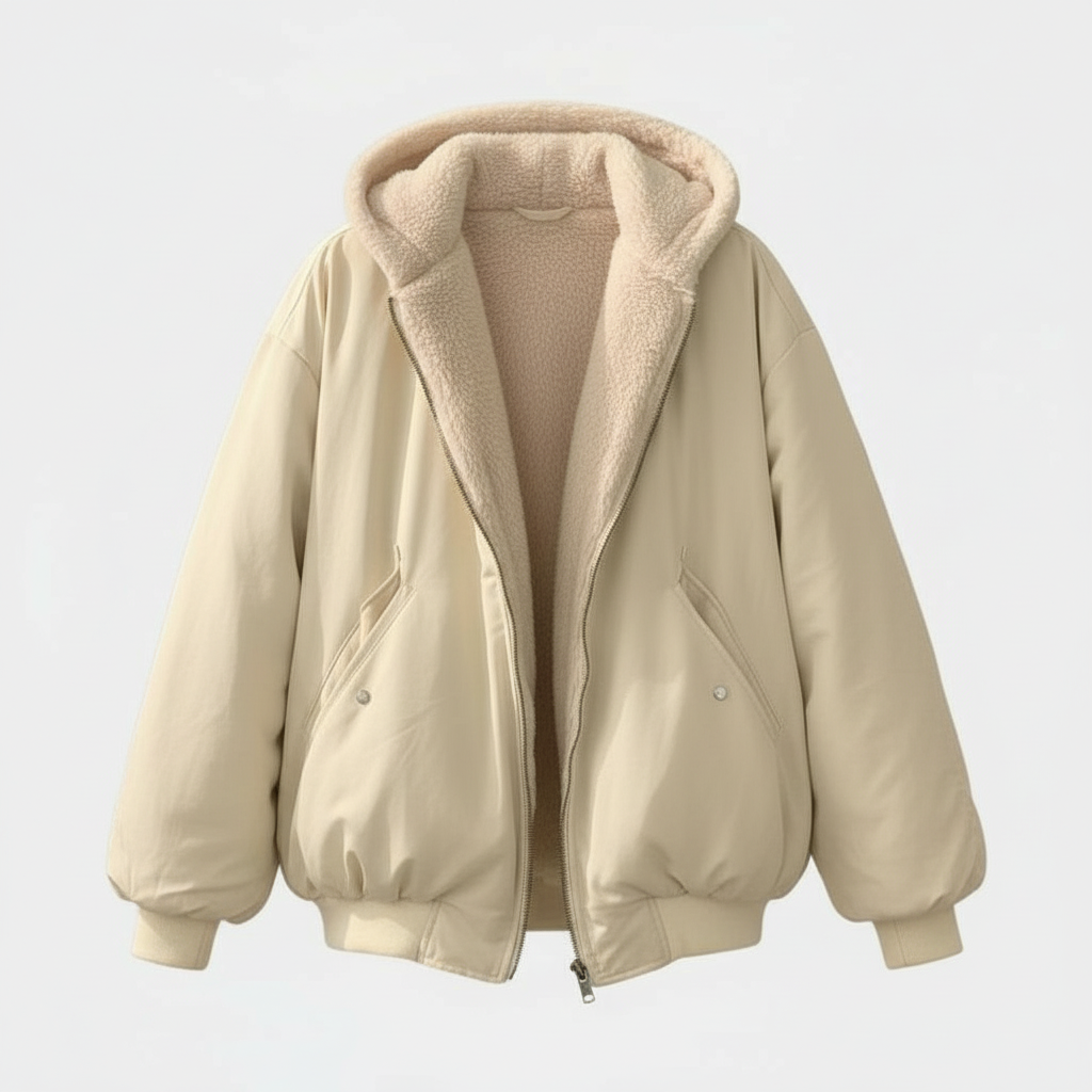 Women's Bomber Jacket in Off White