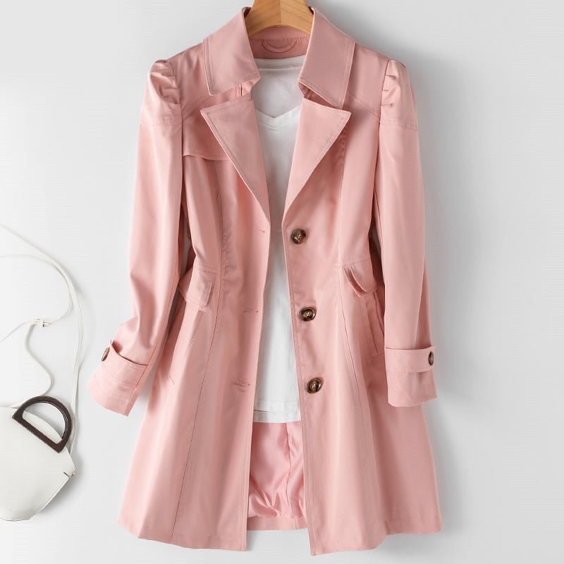 Women's Trench Coat in Pink
