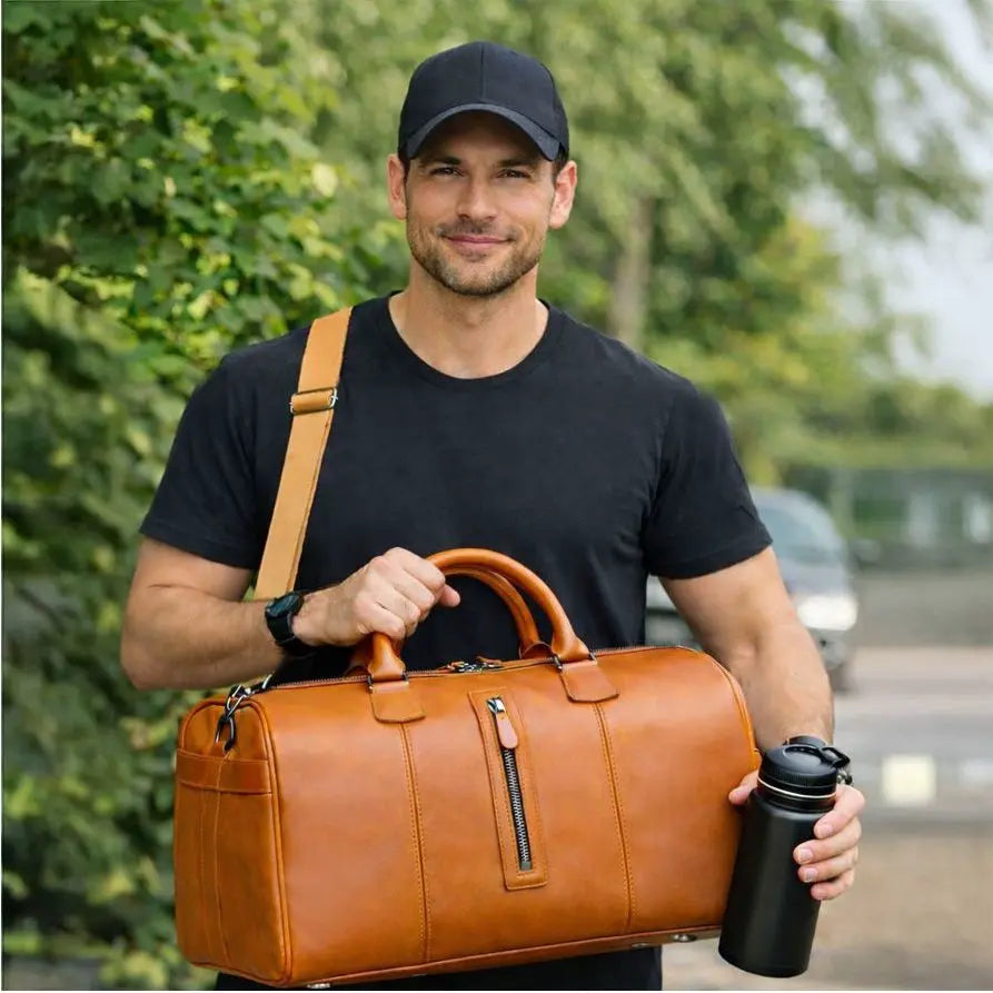 Leather Weekend Bag – Full-grain leather – view 20