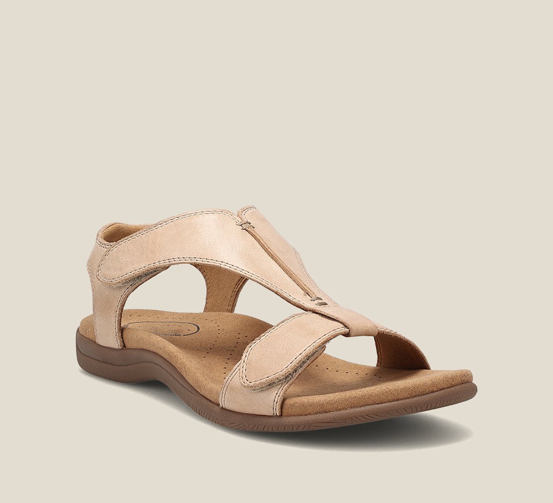 Women's Sandals - Orthopedic Vegan Leather Sandals in Yellow