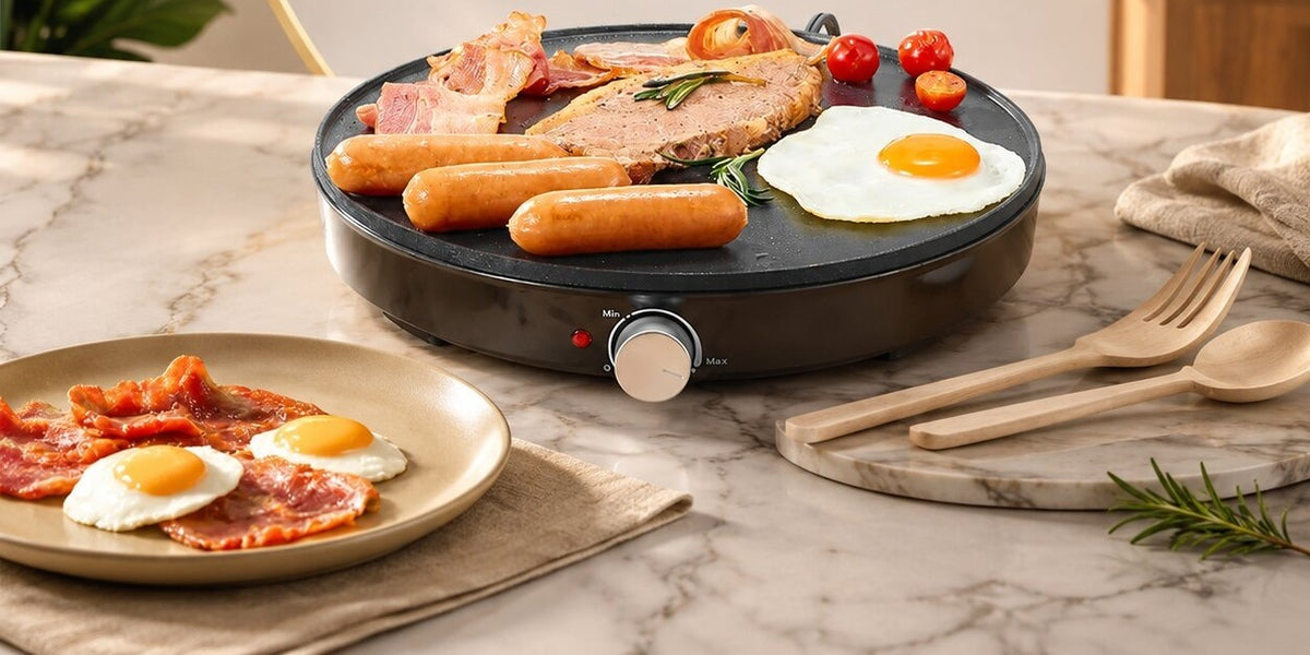 Electric crêpe maker with a 30 cm plate and temperature control - view 3