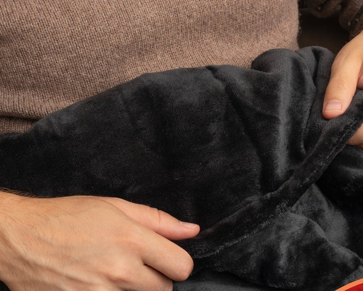 Electric heated throw of 160 x 120 cm in double-sided fleece - view 4