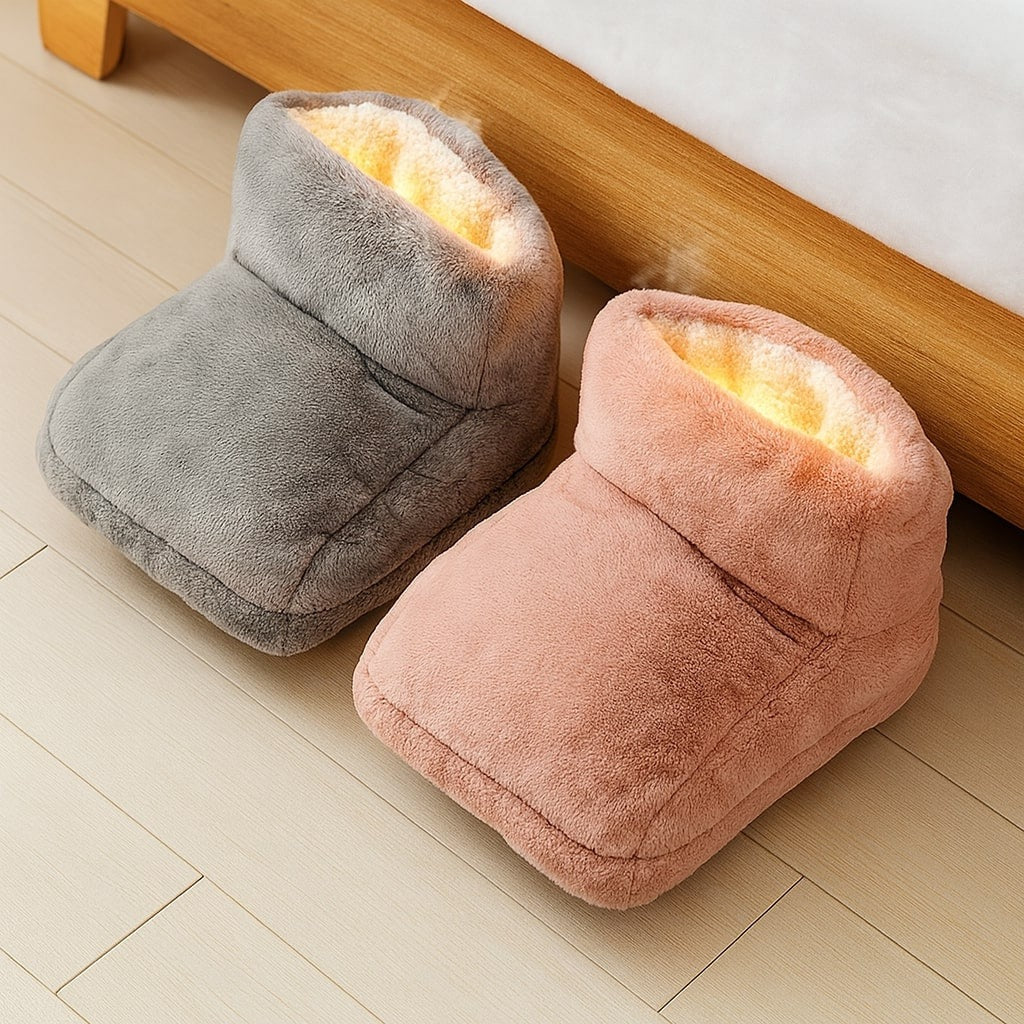Electric plush foot warmer with USB cable