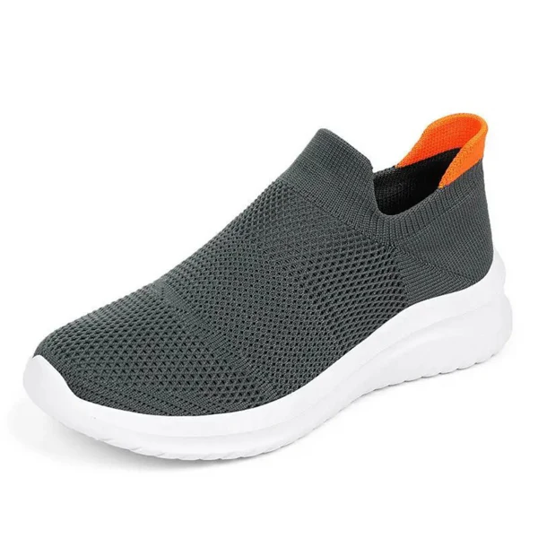 Ergonomic knit slip-on trainers with a thick sole