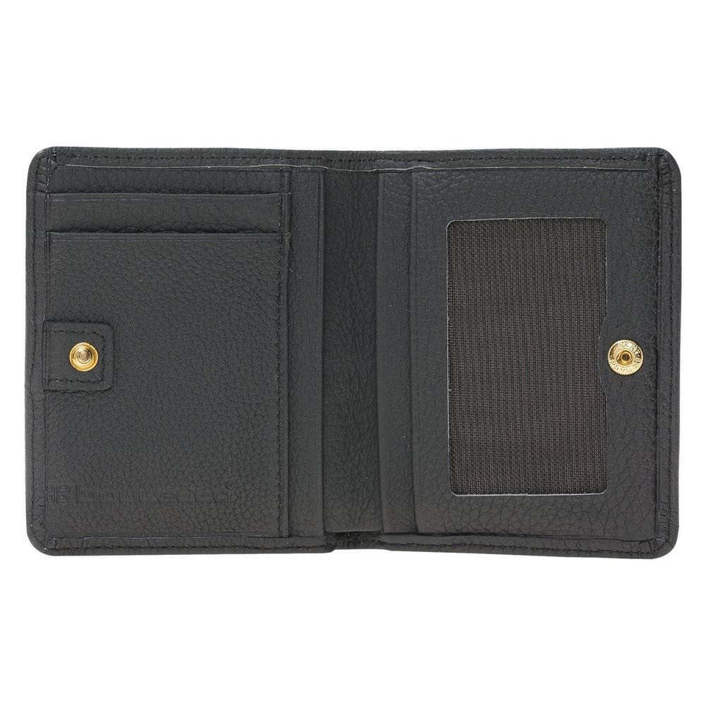 Men's Leather Wallet in Stone Black
