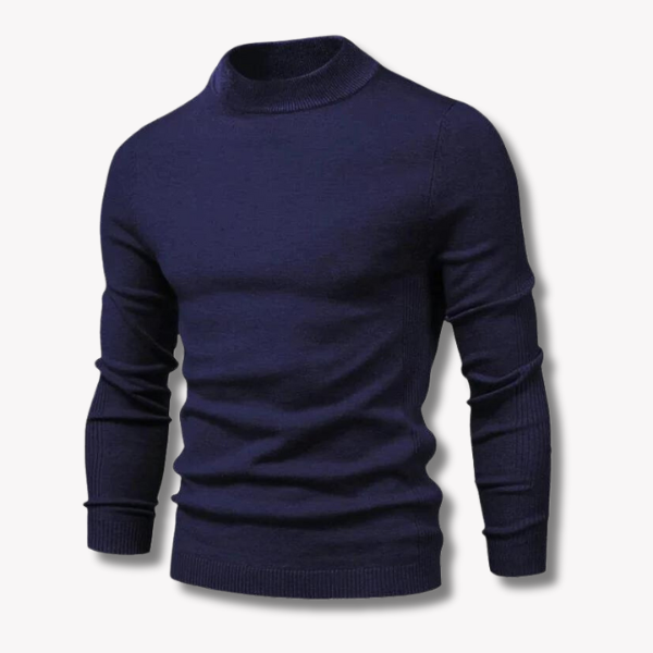 Men's mock neck jumper in Navy