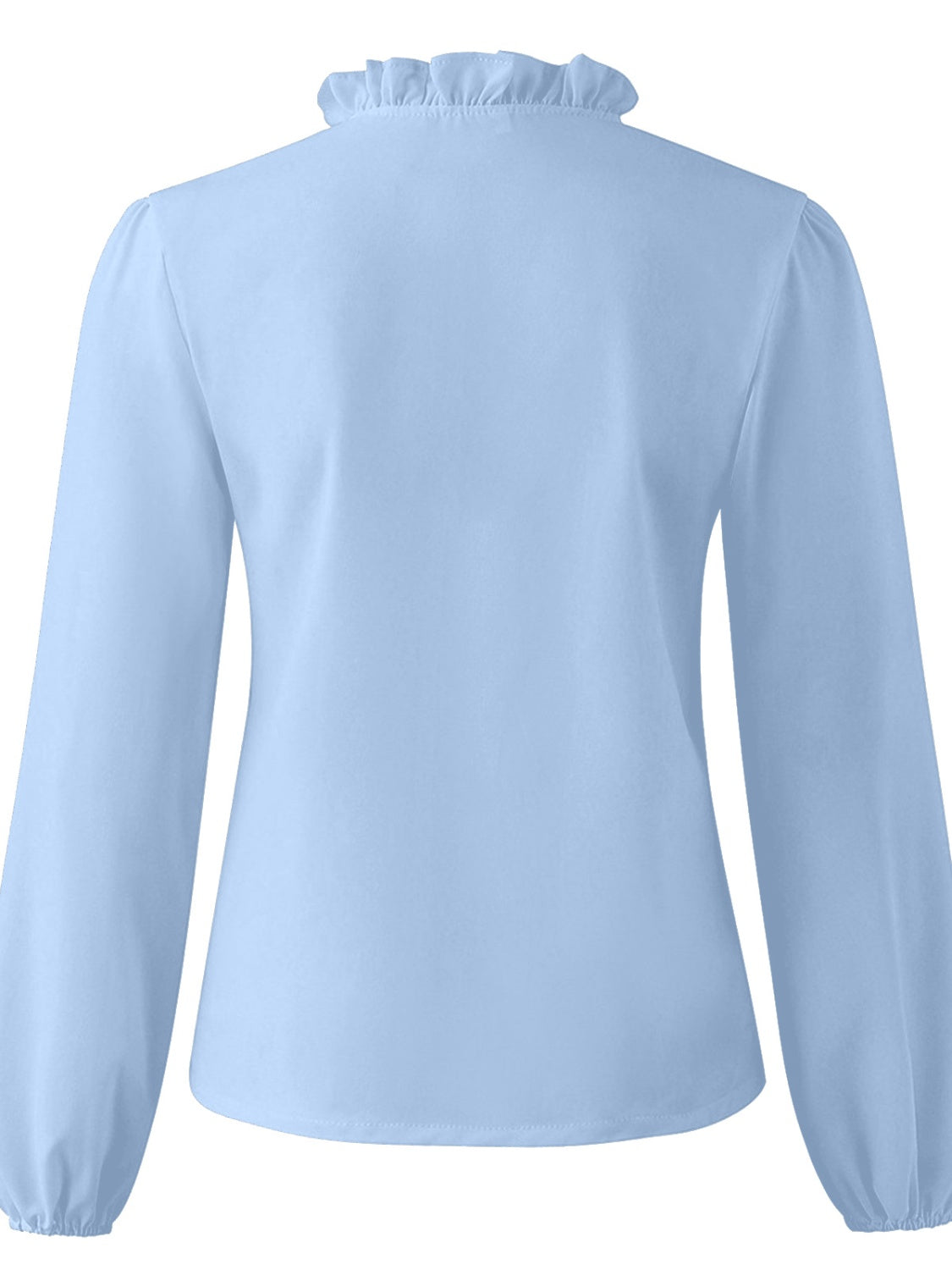 Women's ruffled V-neck blouse - detail