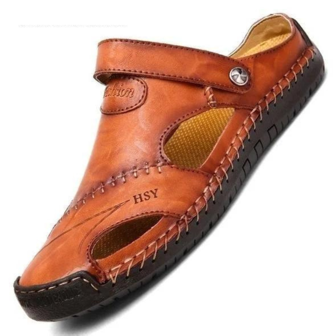 Leather Two-Way Strap Sandals — view 10