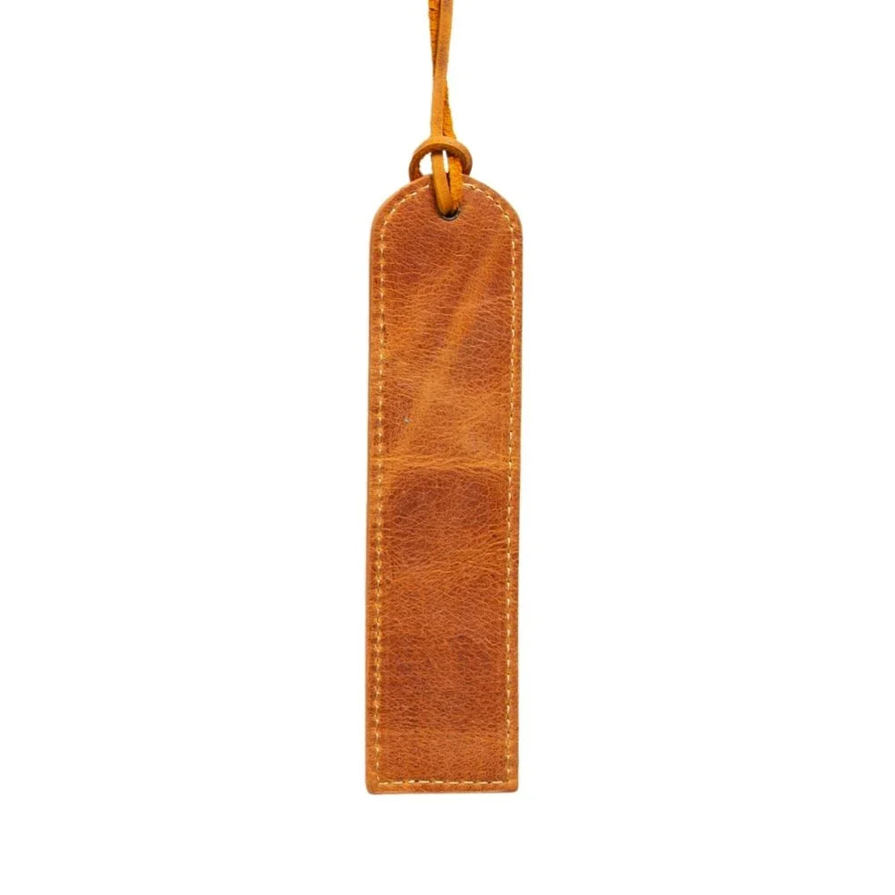 Leather Bookmark in Moccasin