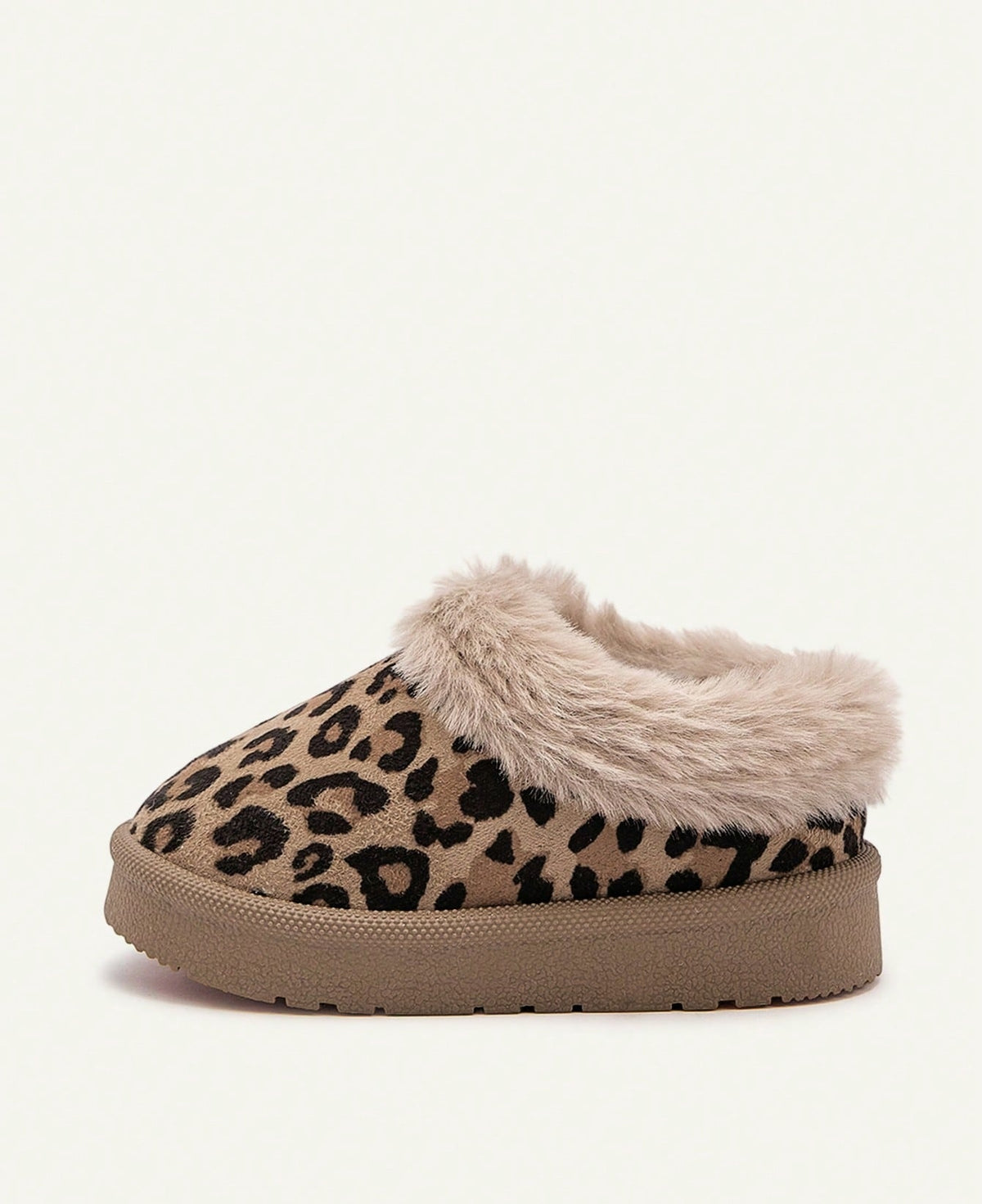 Slippers for girls with a thick plush collar, plush lining and a firm sole with tread - view 12