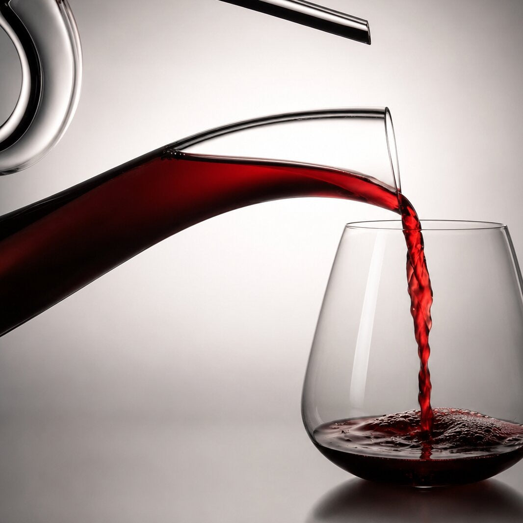 1.5 litre glass wine decanter with a swirl and a long spout - view 6