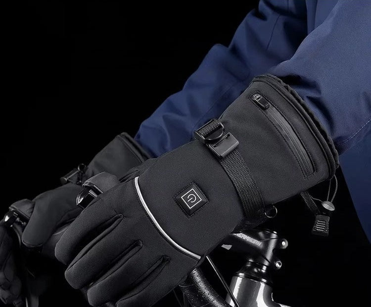 Heated gloves with power banks, wrist strap and touchscreen fingertips - view 3
