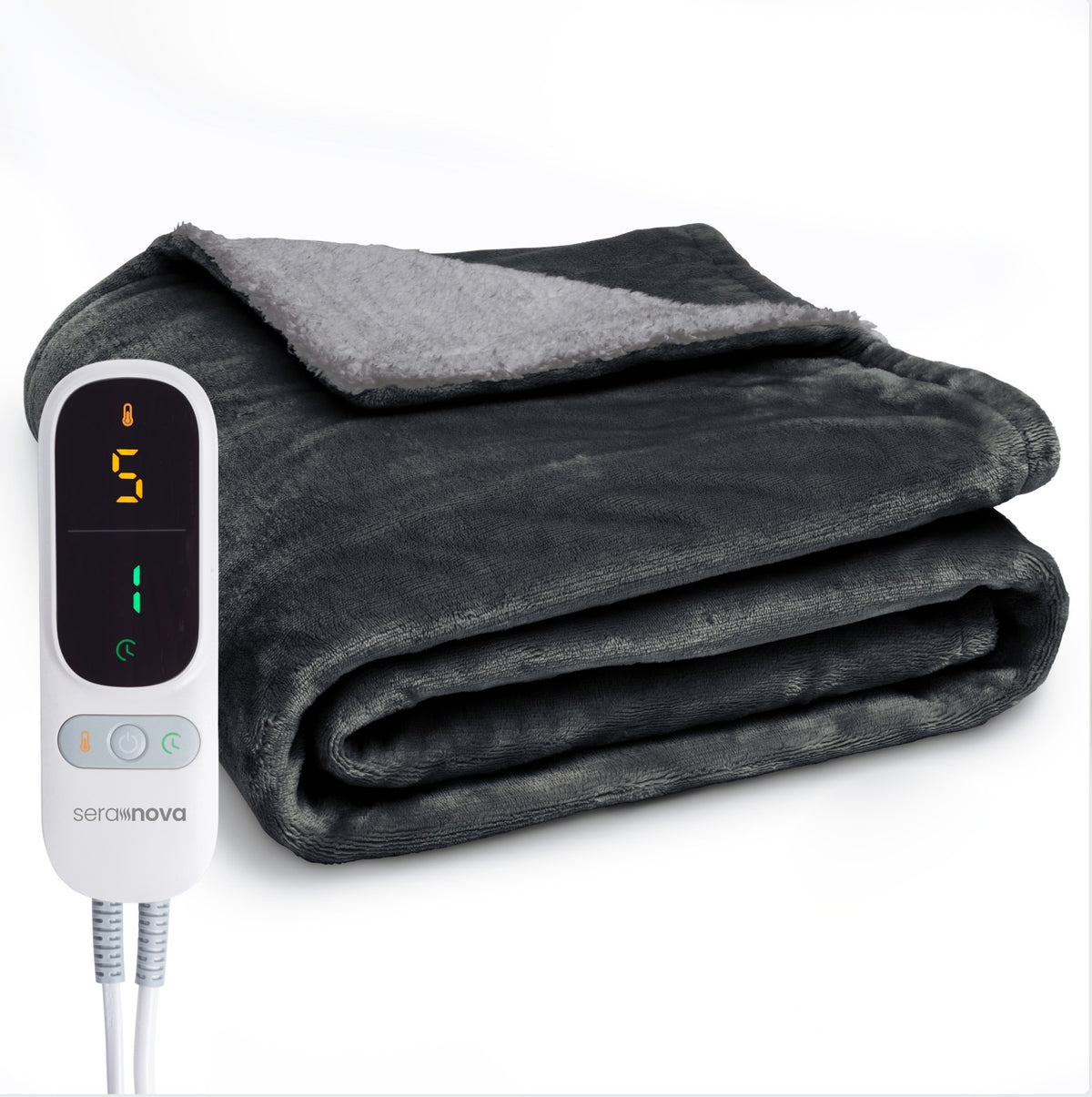 Electric heated throw 160 x 120 cm for one person with extra heating wires