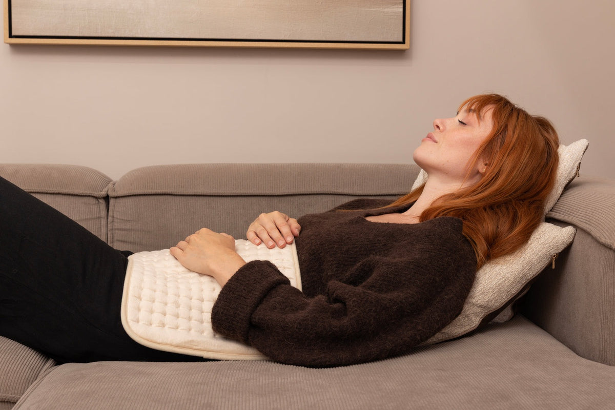 XL electric heating pad with a removable cover and a controller with display - view 4