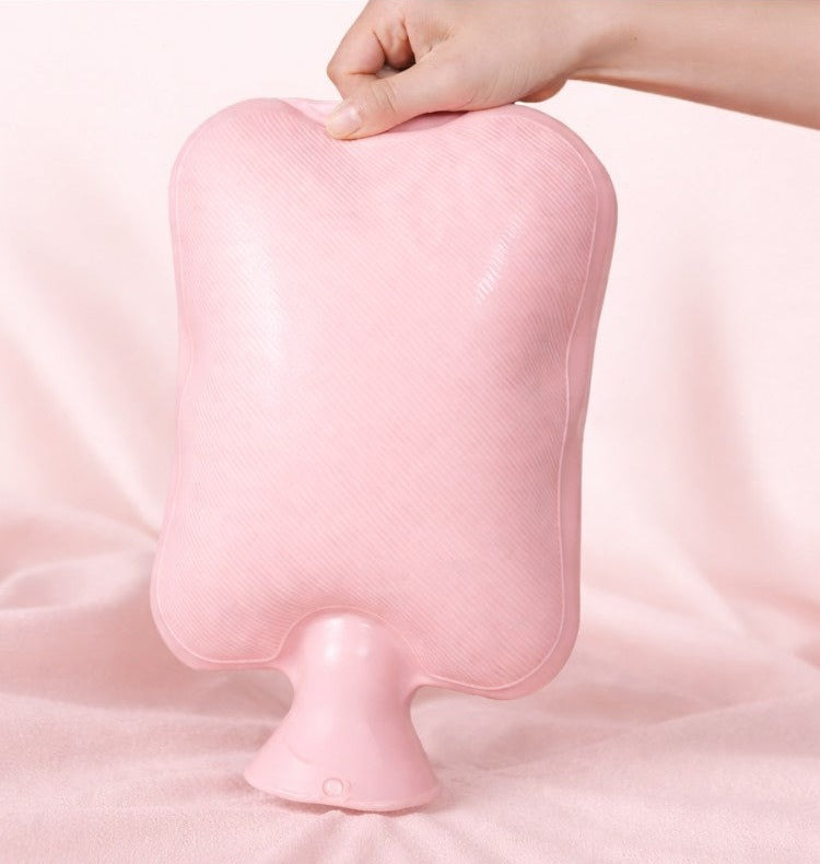 2 litre hot water bottle with a removable cover in soft, long-pile plush - view 4