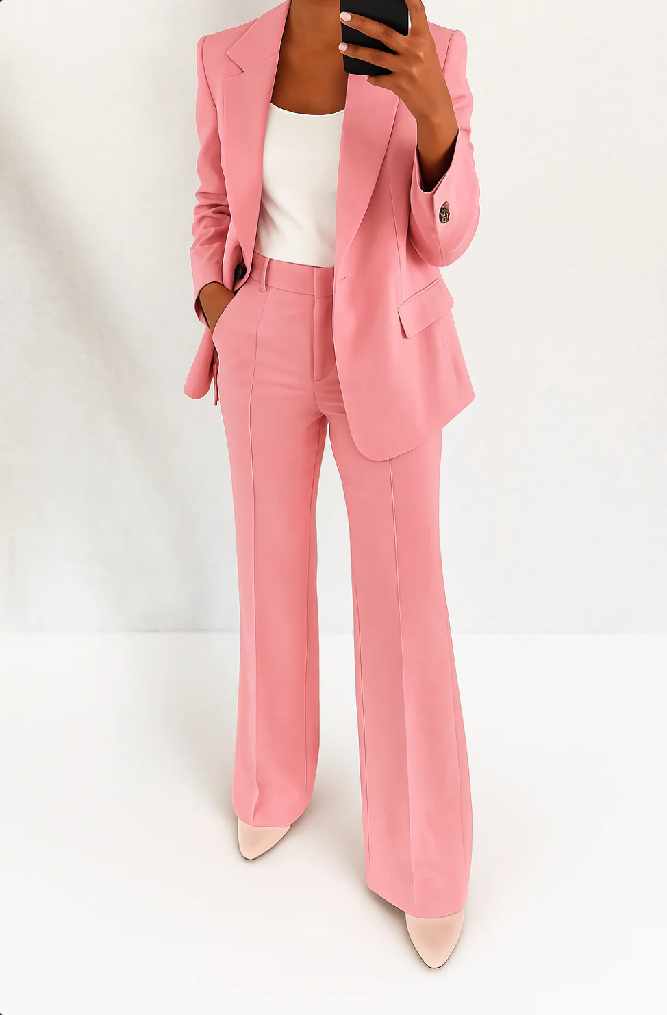 Women's Two-Piece Set - Two-Piece Women’s Suit in Brown