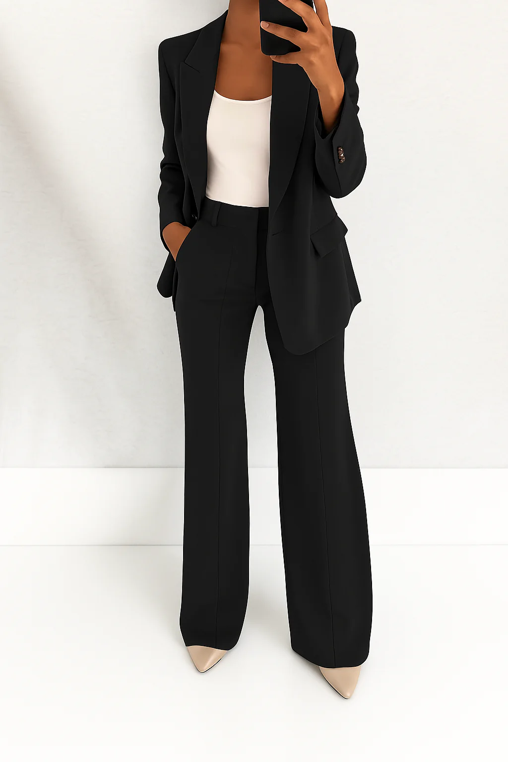 Women's Two-Piece Set - Two-Piece Women’s Suit in Pink