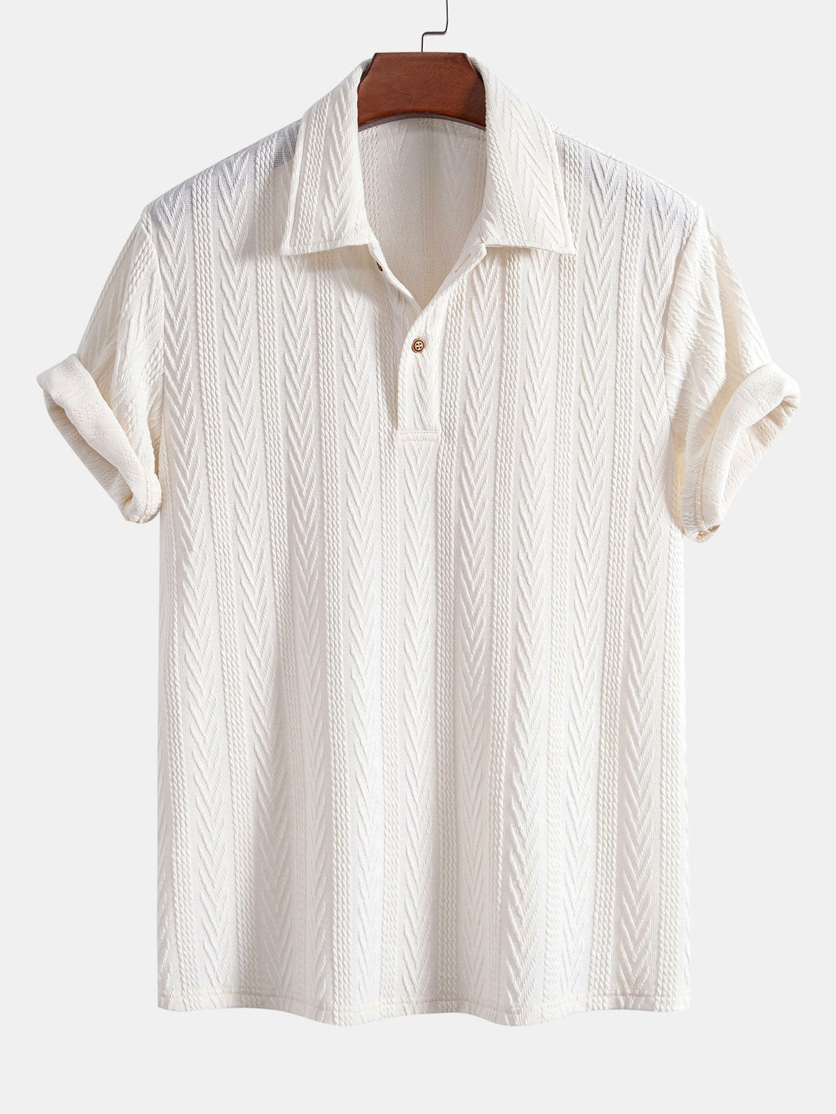 Men's polo shirt in earth tones - SAINT DOR - view 3