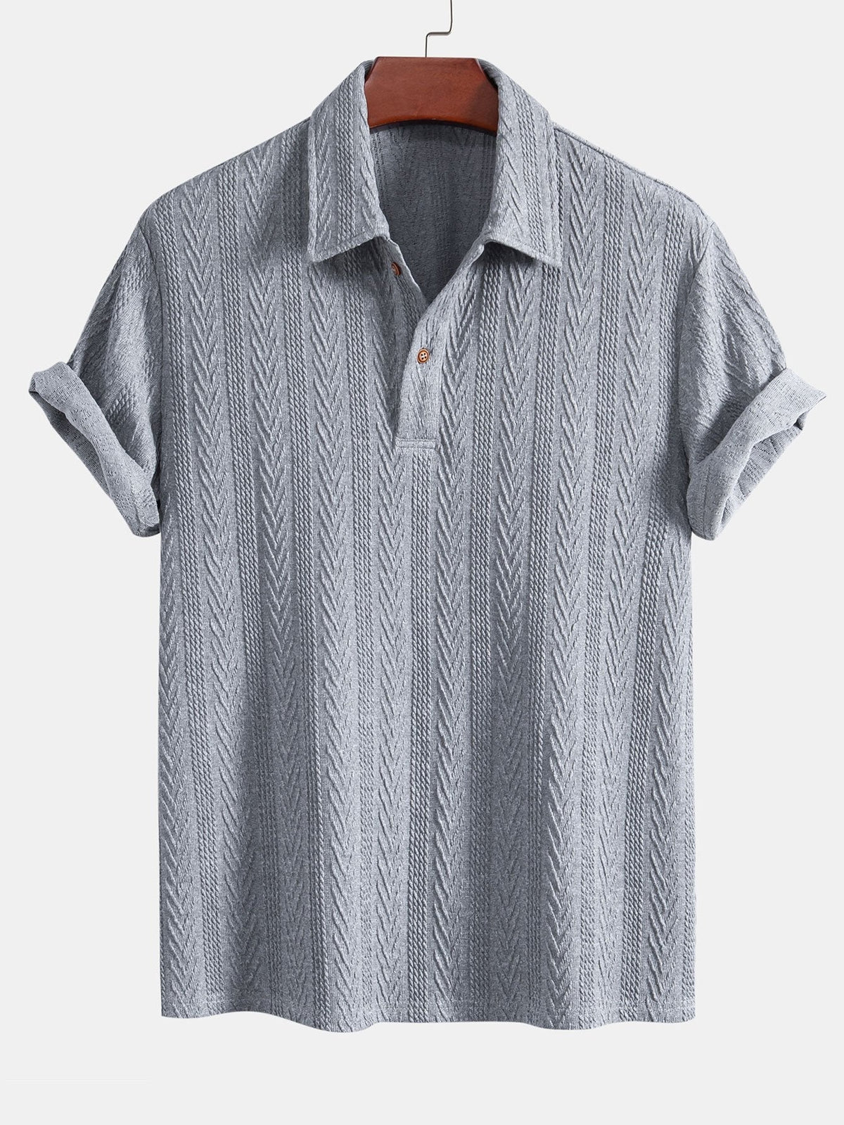 Men's polo shirt in earth tones - SAINT DOR - view 10