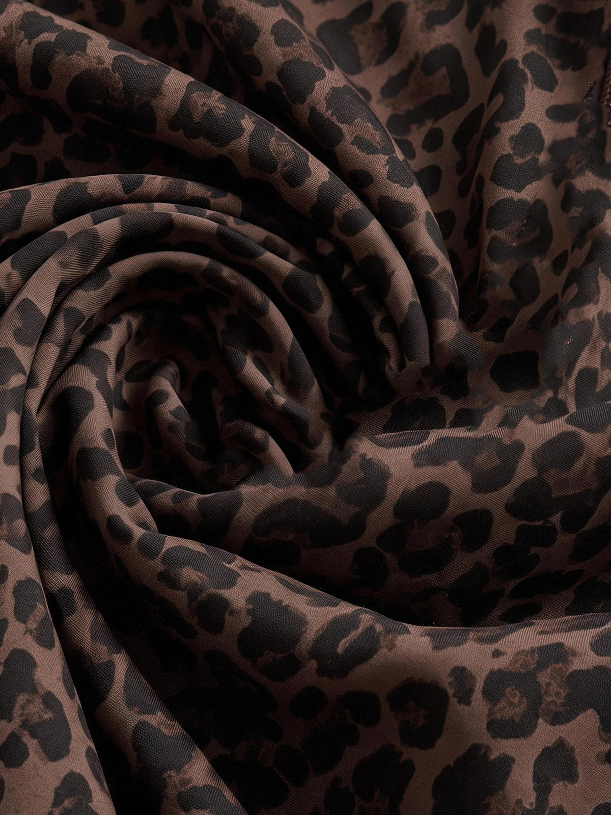 Leopard print track jacket for women with white sleeve stripes and stand collar - view 7