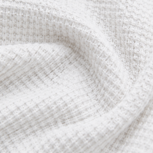 Women's waffle henley top - detail