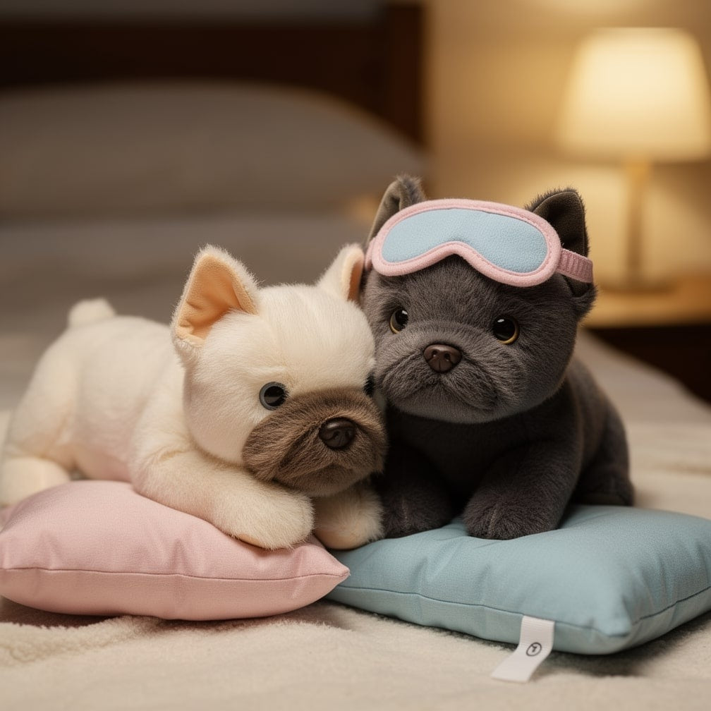 Lying bulldog soft toy of 30 cm - view 7