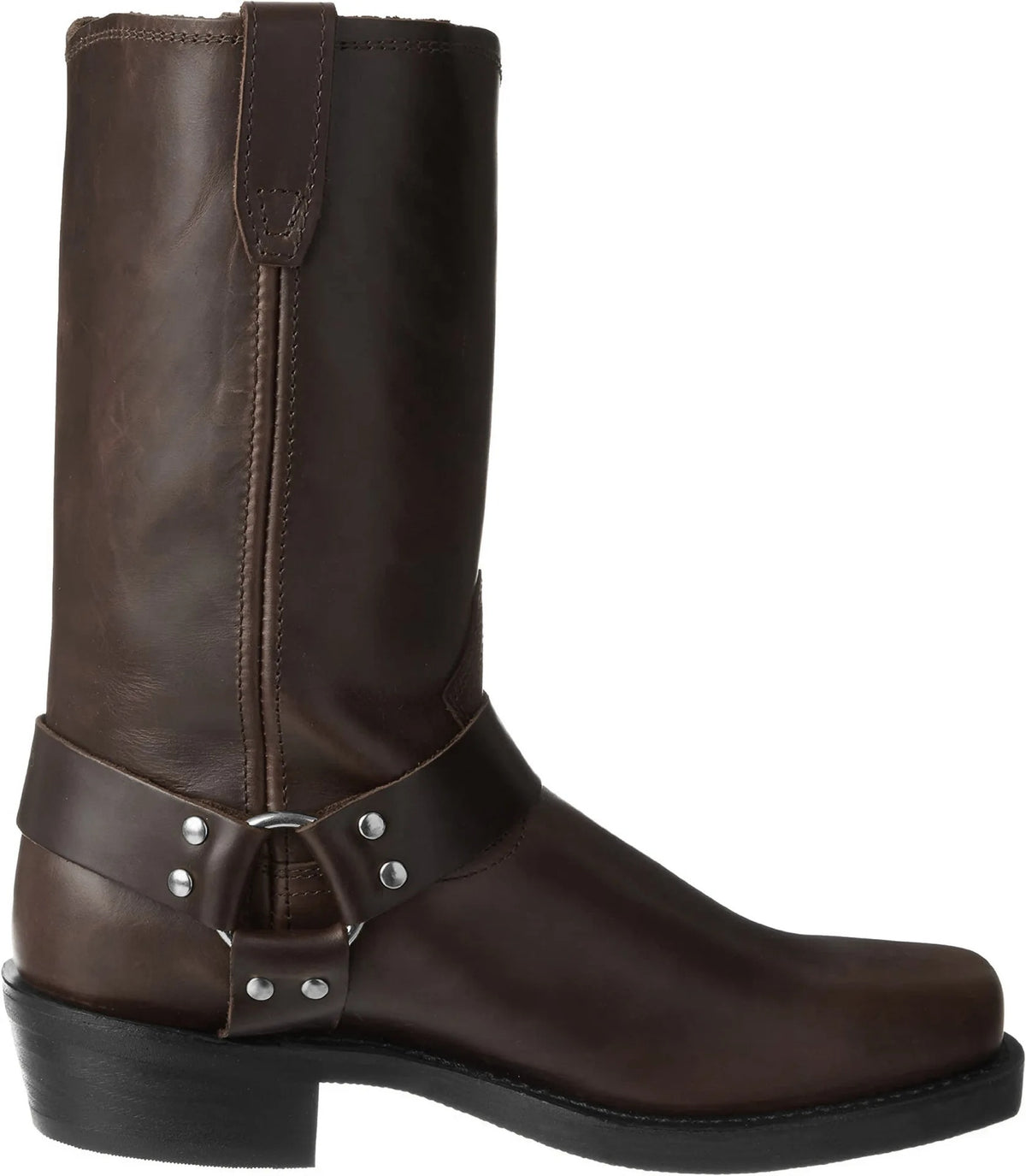 Men's harness boots in PU leather with a square toe and ring strap - view 11