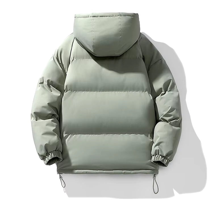 Men's hooded puffer jacket with an inner stand collar - view 8