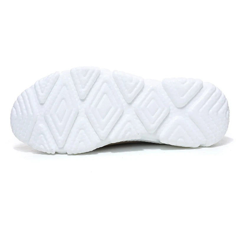 Men's knit slip-on trainers with a sock collar and a chunky textured foam sole - view 6