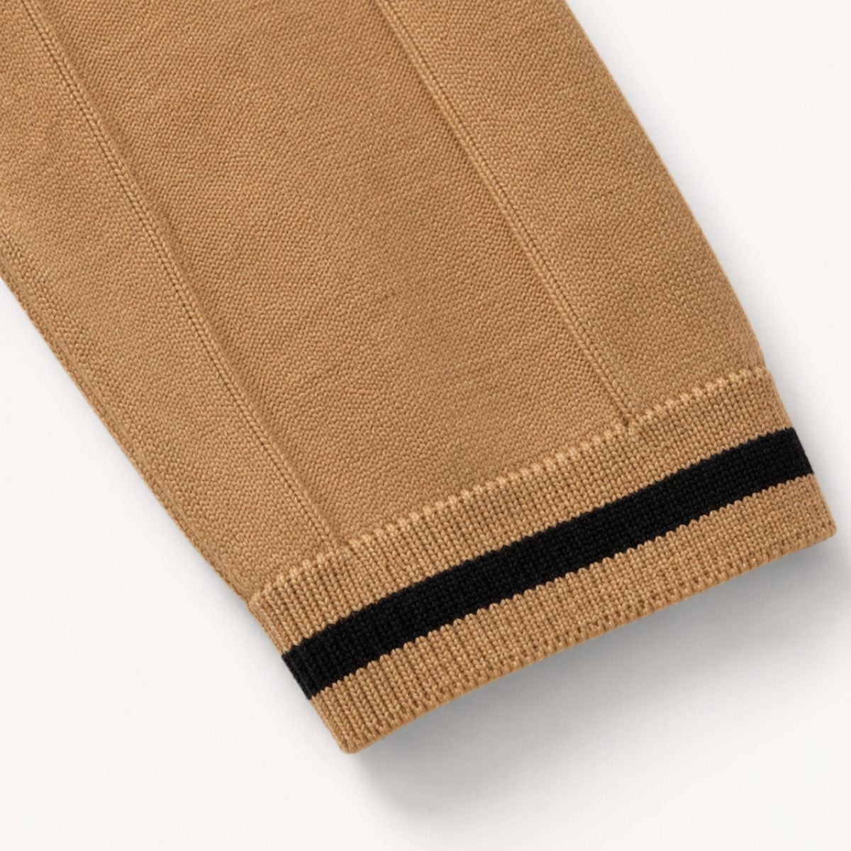 Men's knitted zip polo with tipped sleeves - view 6