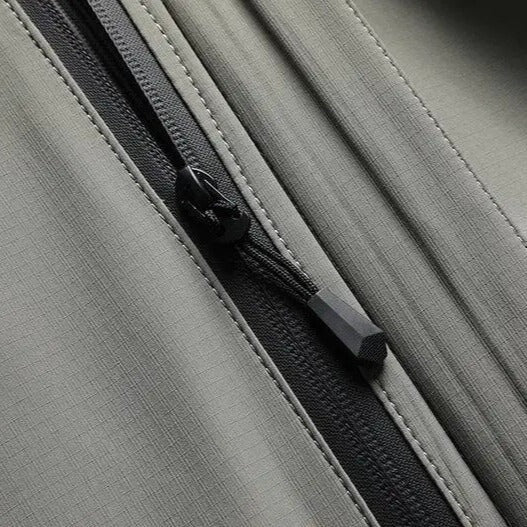 Men's lightweight jacket with a detachable hood, zip pockets and striped lining - view 9