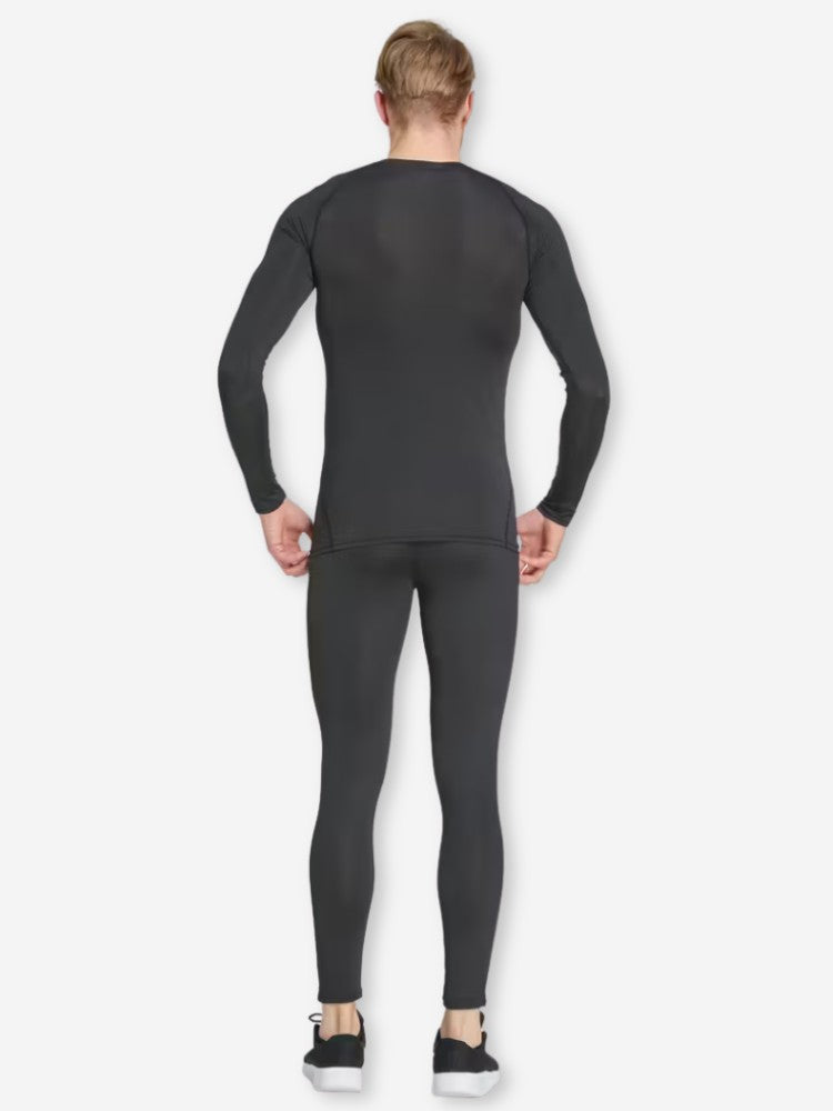 Men's long-sleeve compression top with crew neck - view 4