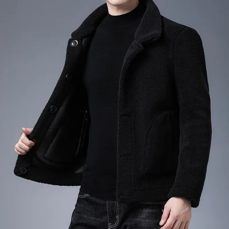 Men's reversible teddy jacket with a suede-look reverse side - view 6