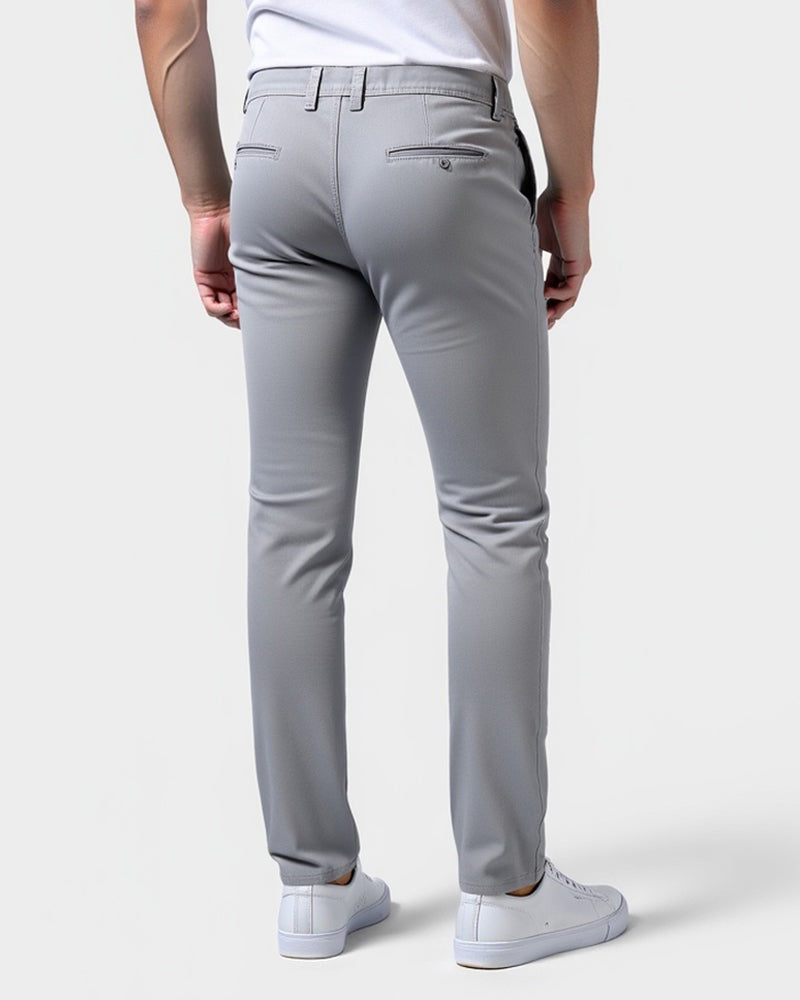 Men's slim fit chino trousers with light stretch and a tapered leg - view 4