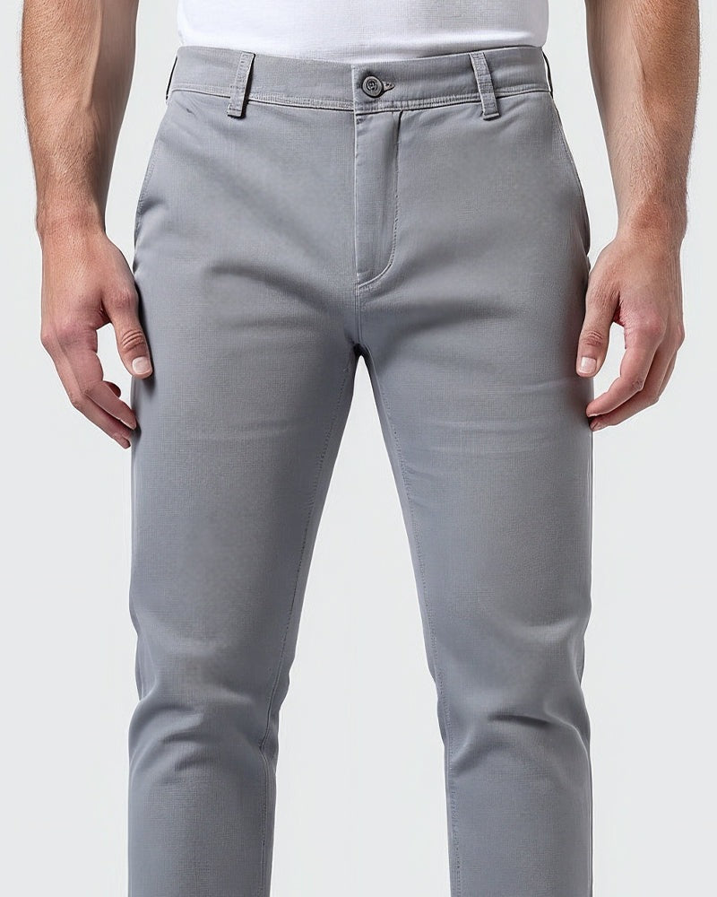Men's slim fit chino trousers with light stretch and a tapered leg - view 5