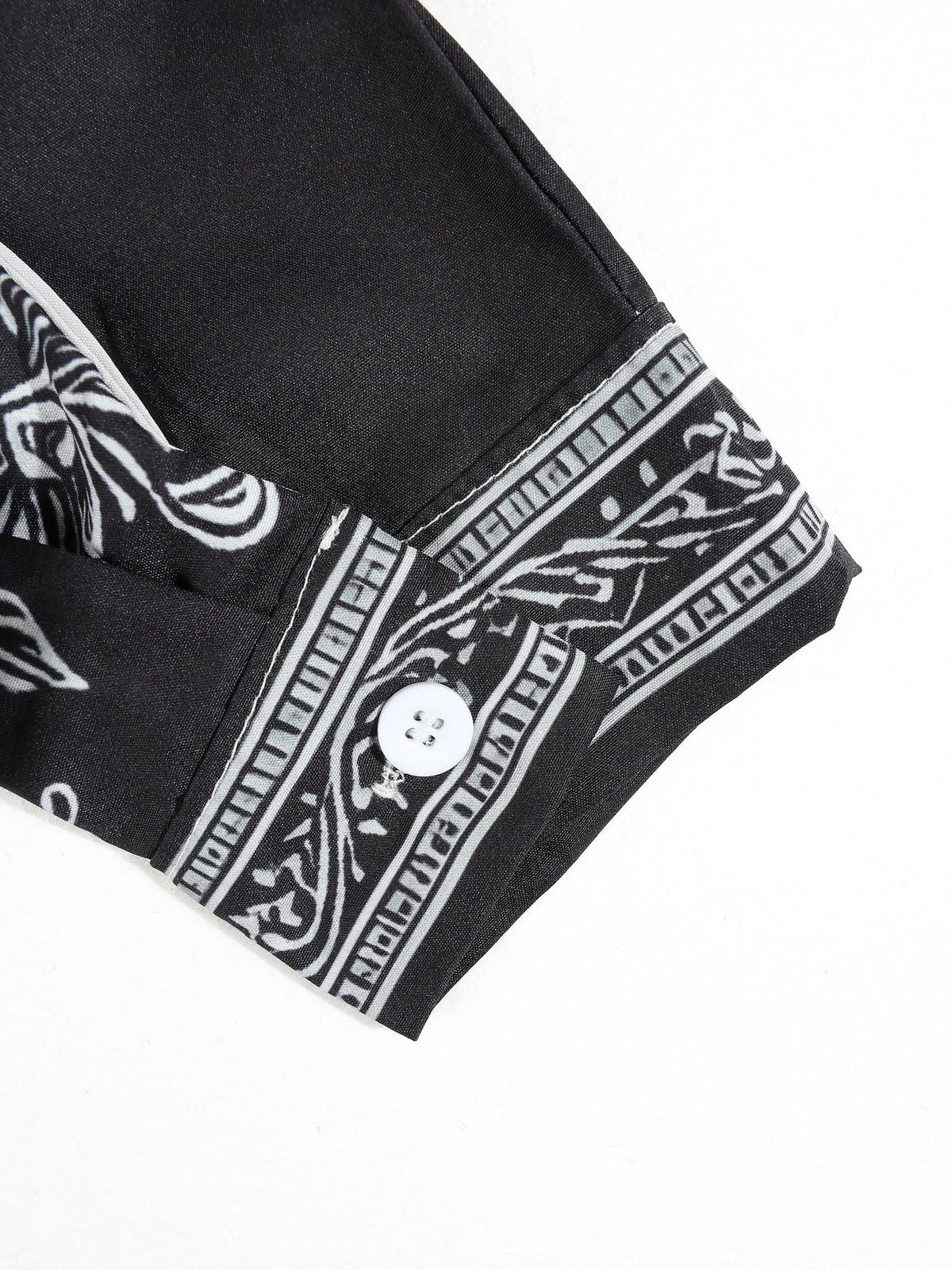 Men's western shirt with a floral print and chest pockets with flaps - view 8