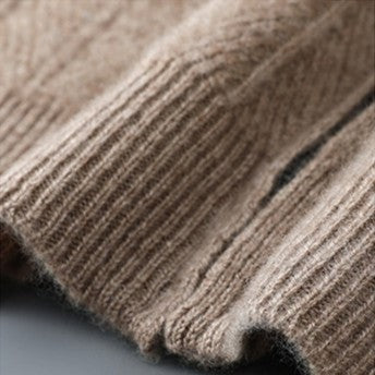 Men's wheat-ear knit zip cardigan with a ribbed stand collar - view 9