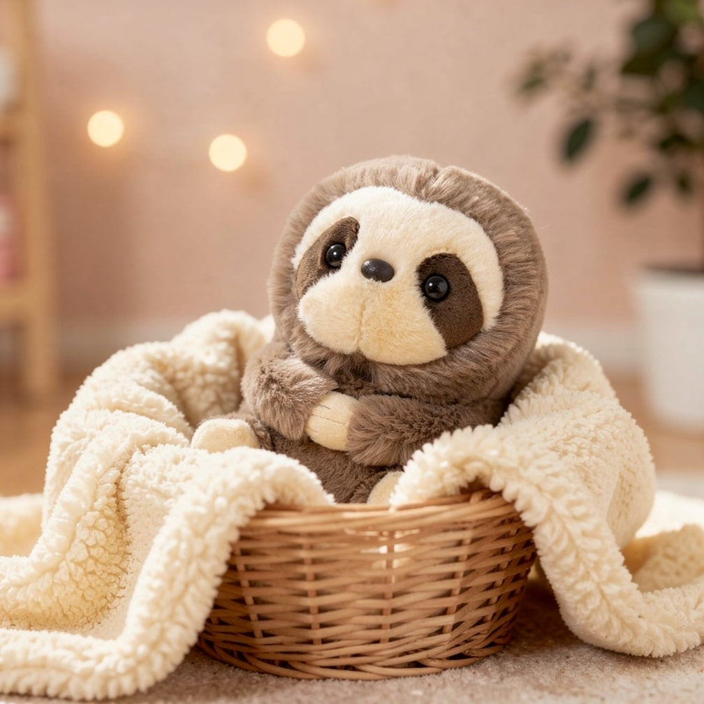Mini sloth soft toy of 14 cm - view 5