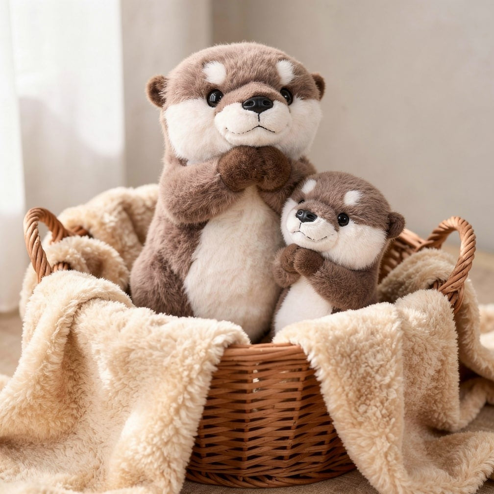 Otter soft toy with magnetic paws - view 2