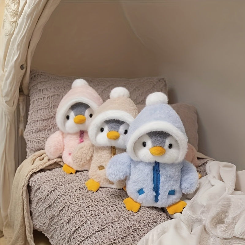 25 cm penguin soft toy in a hooded jacket - view 3