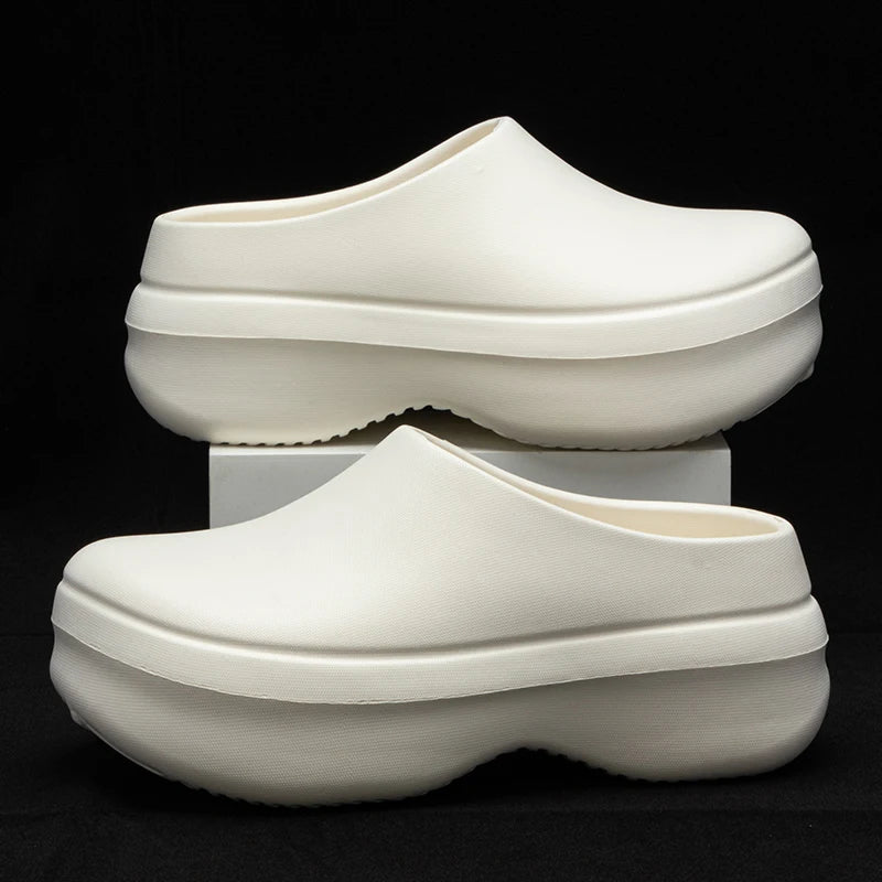 Platform clogs in EVA with a closed toe, open back and thick sole - view 2