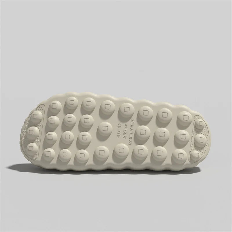 EVA slippers with a closed toe, open heel, plush lining and a wavy sole - view 6