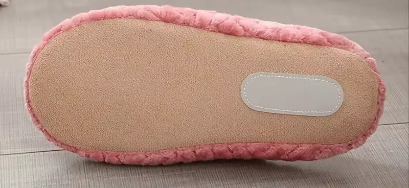 Plush slippers with a zigzag texture and open back for women and men - view 5