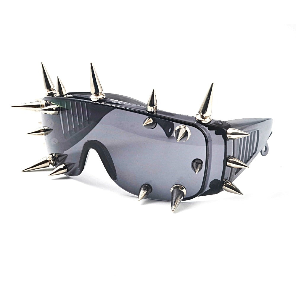 Unisex Mirror Shades – Gothic Style Statement Sunglasses – front view
