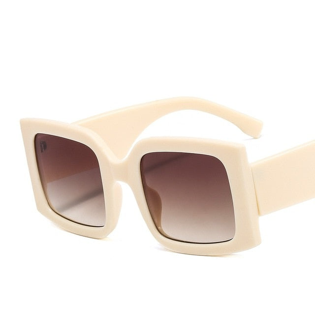 Women's Riley Square Sunglasses – Elegant UV400 Style – full length view