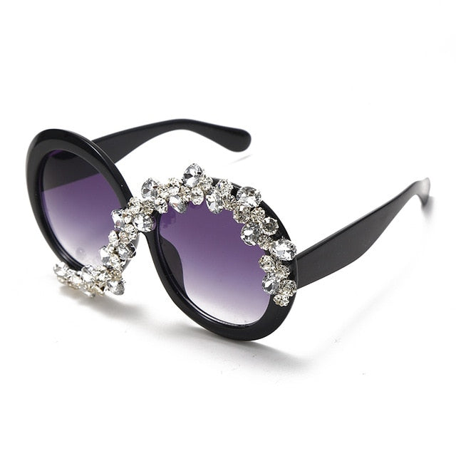 Women's Round Sunglasses – Retro Metal Frame UV400 – back view